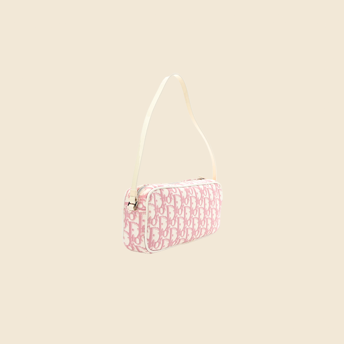CHRISTIAN DIOR 2004 PINK GIRLY FLOWERS MINI SHOULDER BAG