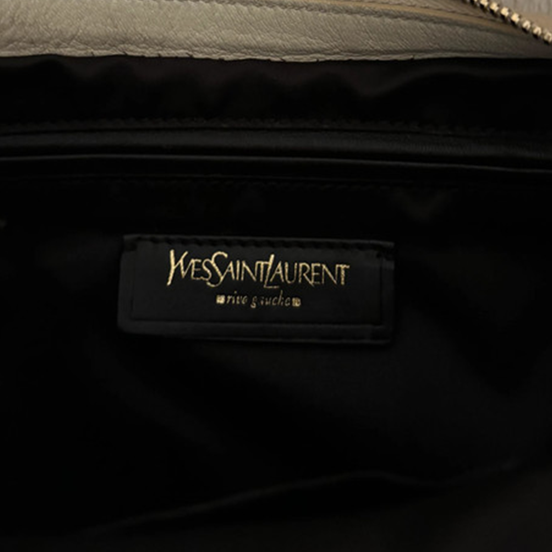 YVES SAINT LAURENT PONYHAIR LEOPARD PRINT SHOULDER BAG