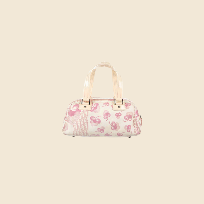 CHRISTIAN DIOR FLORAL GIRLY BOWLER BAG