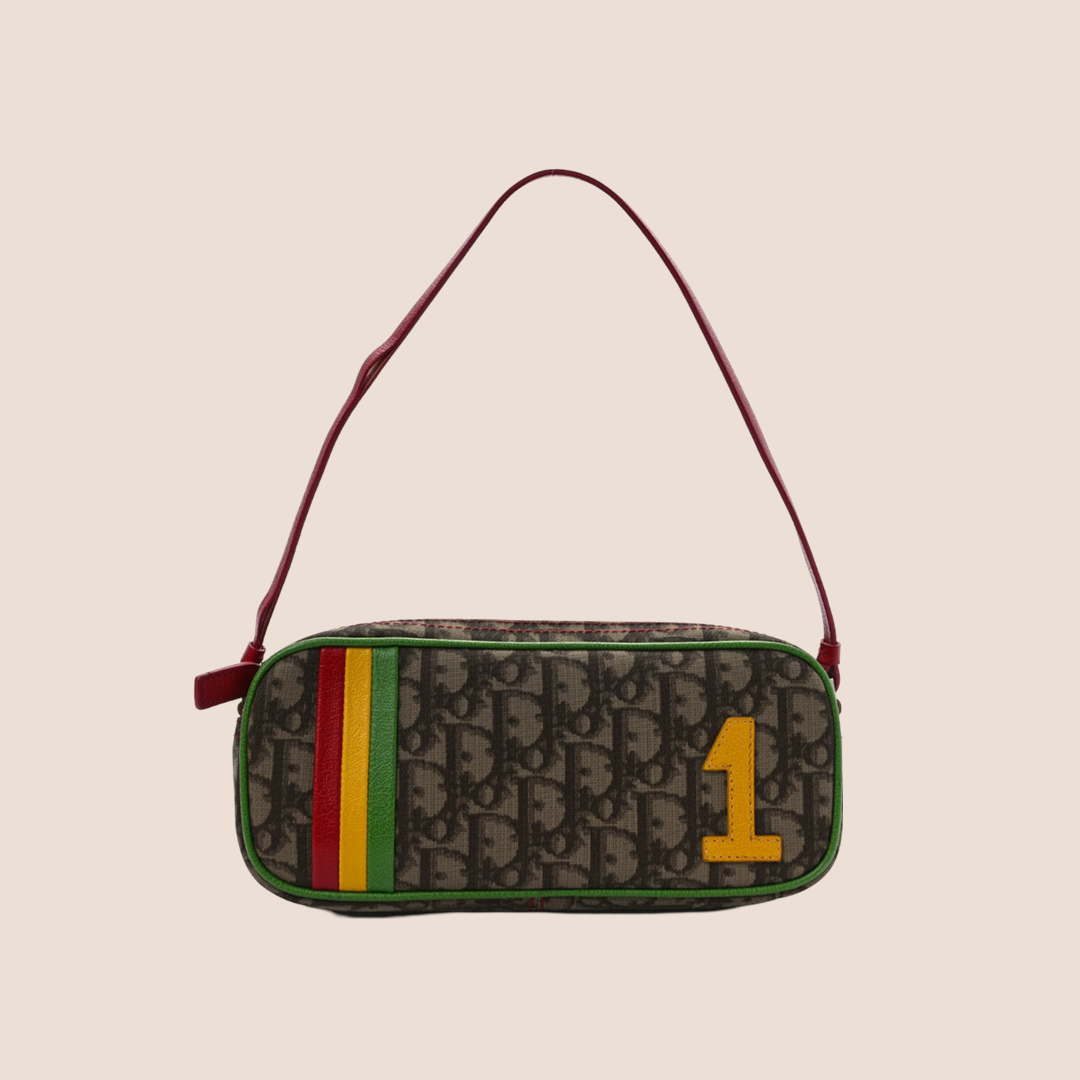 CHRISTIAN DIOR 2004 MONOGRAM RASTA MINI POCHETTE – RDB CHRISTIAN DIOR 2004 MONOGRAM RASTA MINI POCHETTE – RDB