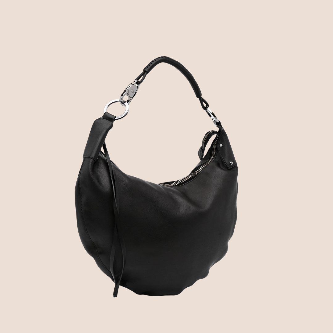 GUCCI 2000 BLACK LEATHER MAXI SHOPPER HOBO BAG