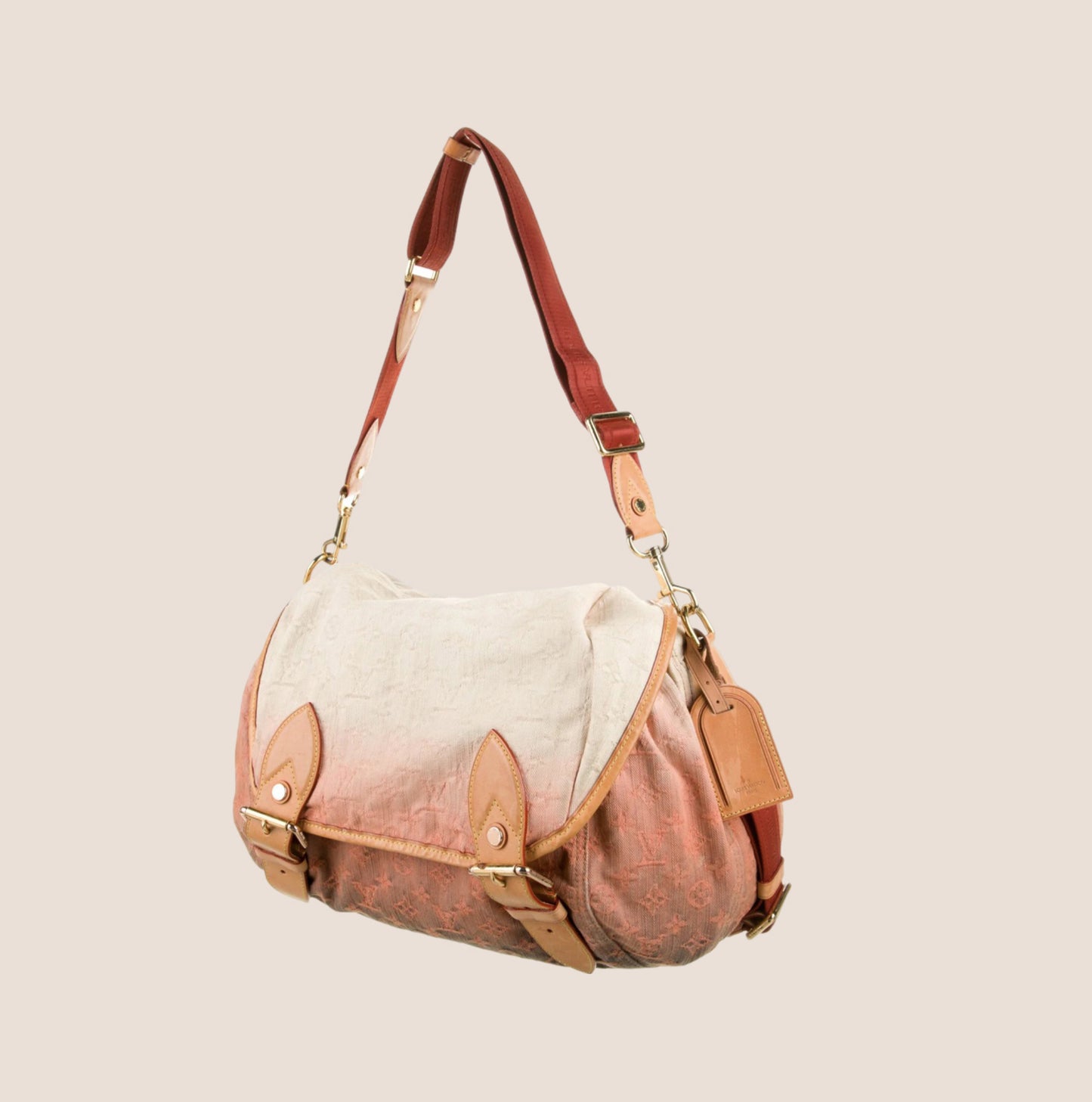 LOUIS VUITTON PASTEL PINK MONOGRAM DENIM SUNRISE BAG