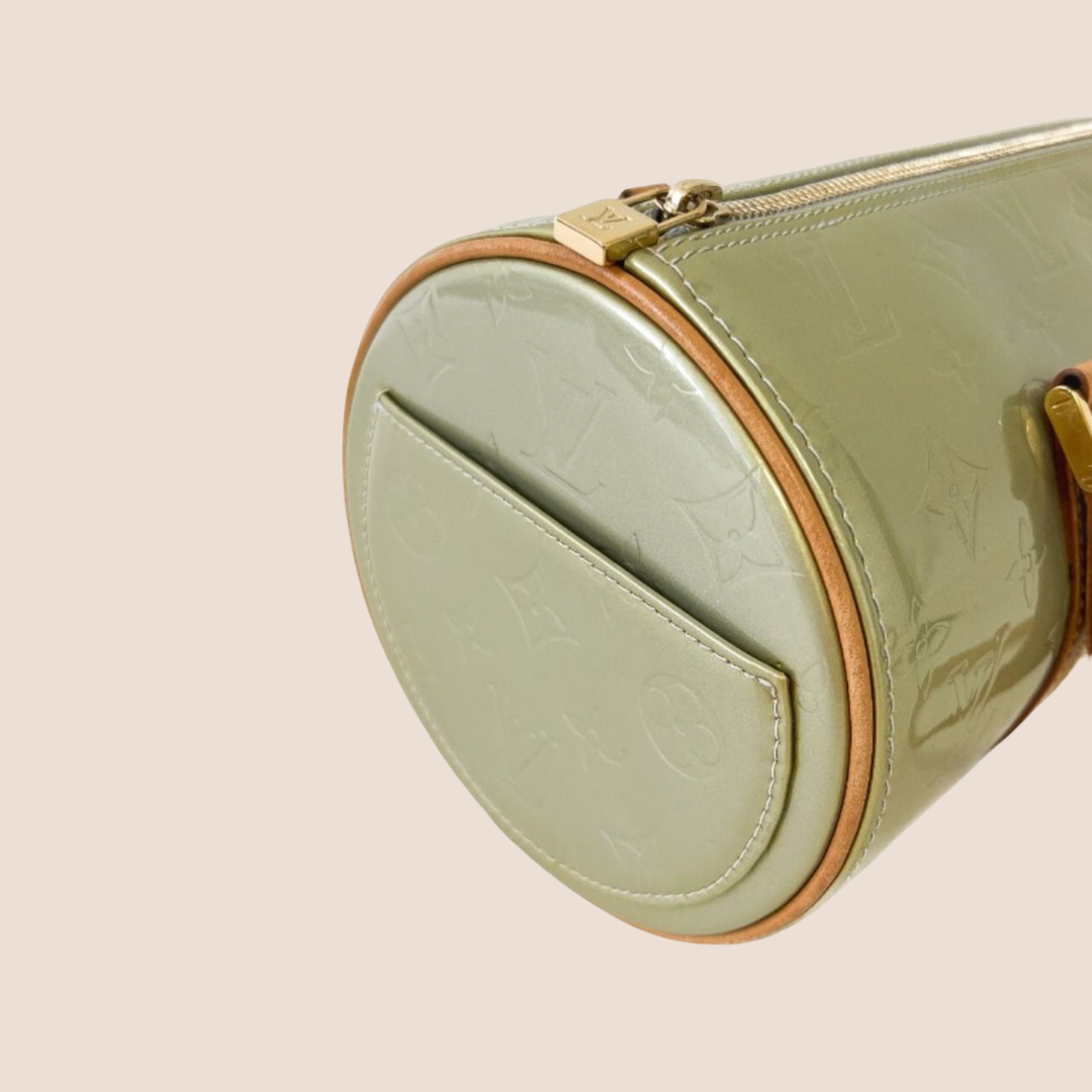 LOUIS VUITTON MINT VERNIS MONOGRAM PAPILLON BAG