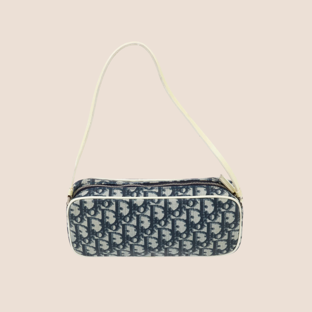 CHRISTIAN DIOR 2001 BLUE TROTTER MINI POCHETTE BAG