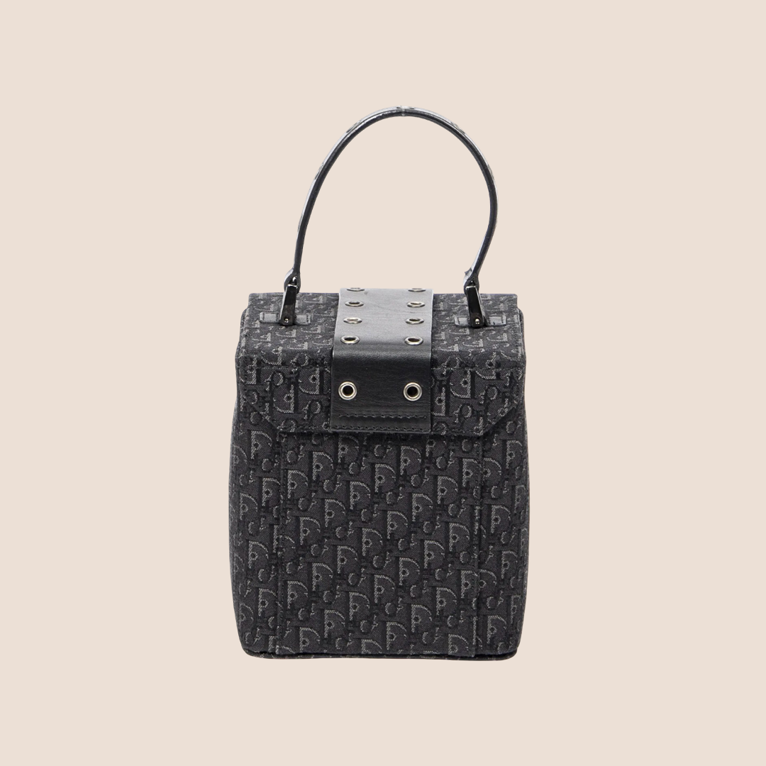 CHRISTIAN DIOR BLACK DIORISSIMO STREET CHIC VANITY BAG