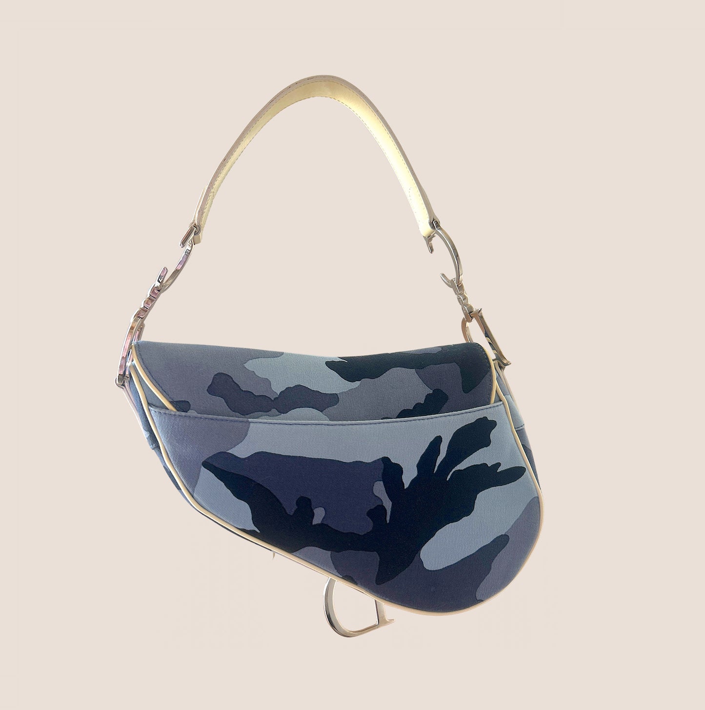 CHRISTIAN DIOR 2002 BLUE CAMOUFLAGE SADDLE BAG