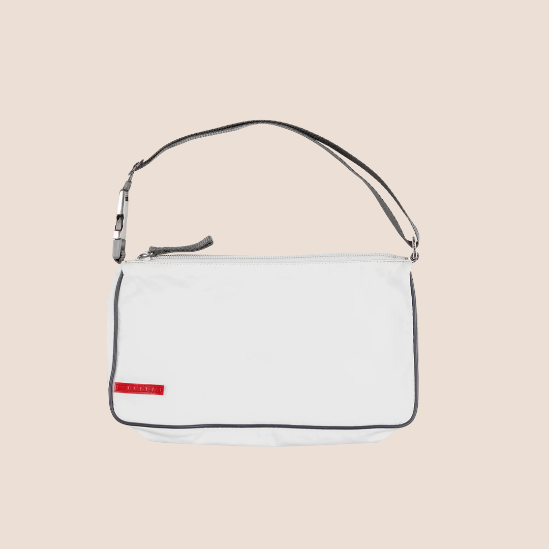 PRADA SPORT 2000s WHITE NYLON BAGUETTE BAG – RDB