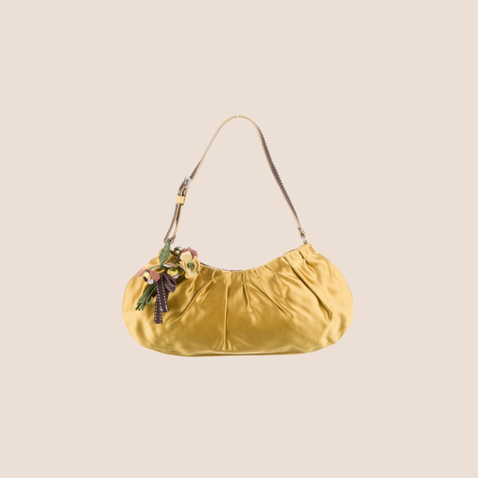 PRADA 2000s RASO FLOWER MINI SHOULDER BAG