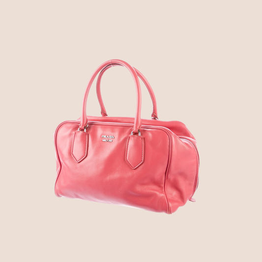 PRADA SOFT PINK LEATHER MINI BAULETTO BAG
