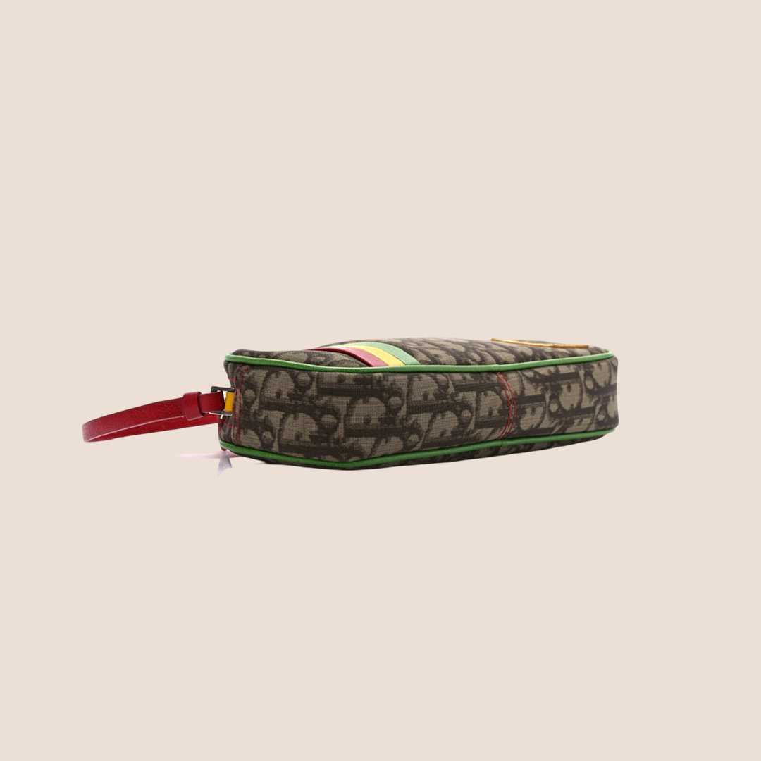 CHRISTIAN DIOR 2004 MONOGRAM RASTA MINI POCHETTE