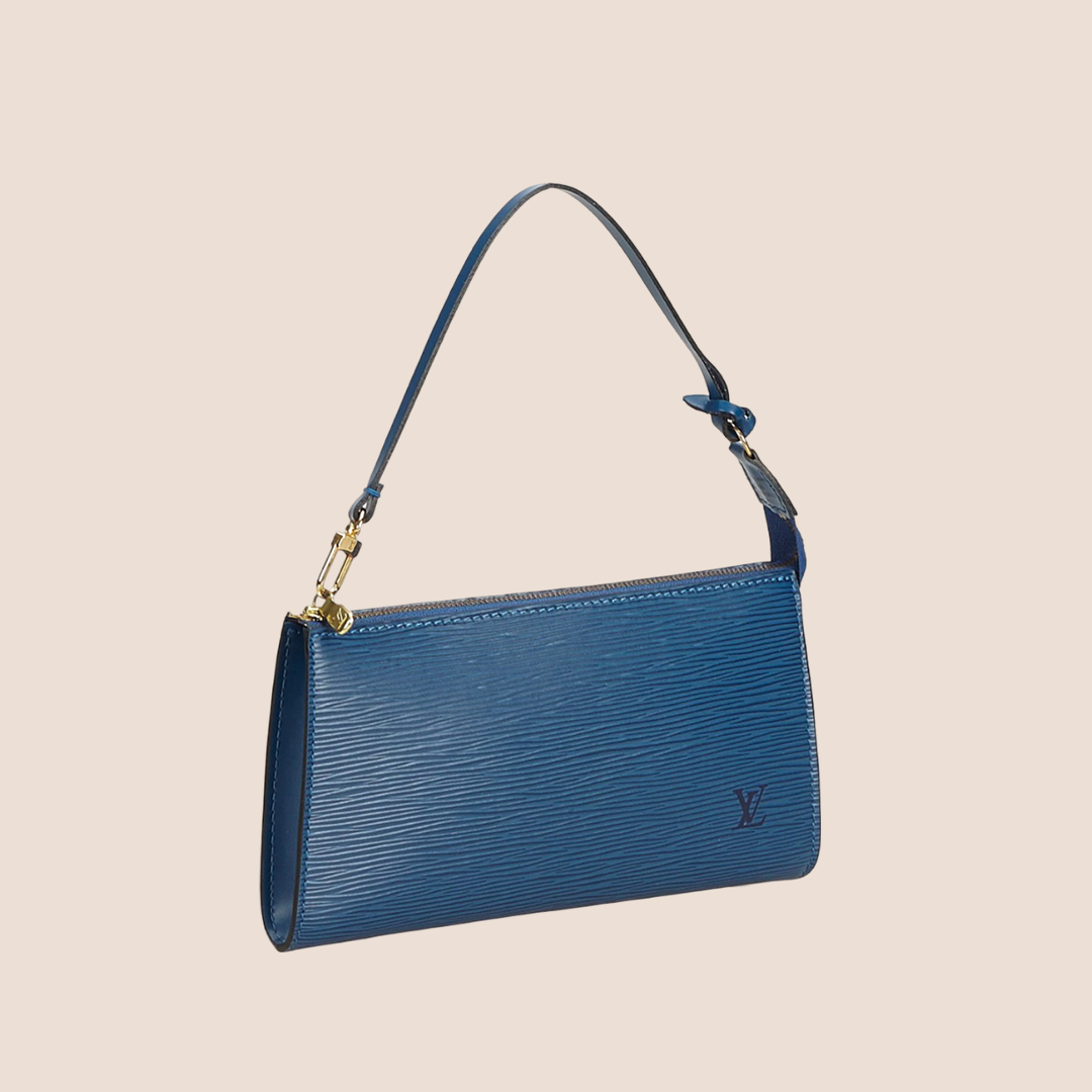 LOUIS VUITTON BLUE EPI LEATHER POCHETTE