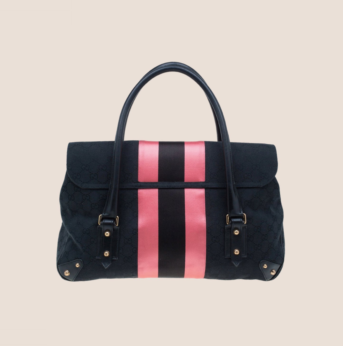 GUCCI GG CANVAS MONOGRAM HORSEBIT HANDBAG