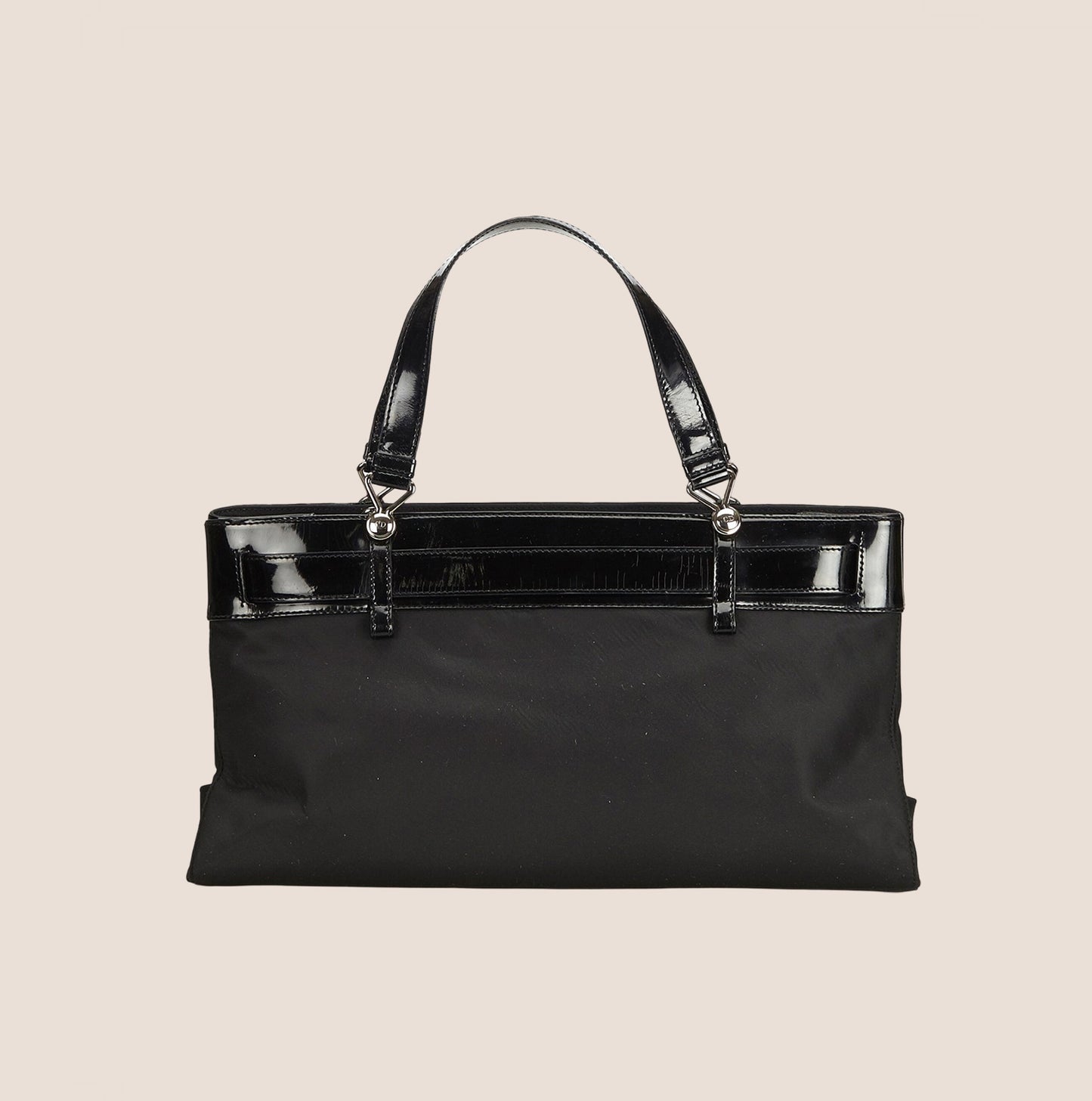 CHRISTIAN DIOR BLACK NYLON BELTED EVERYDAY BAG