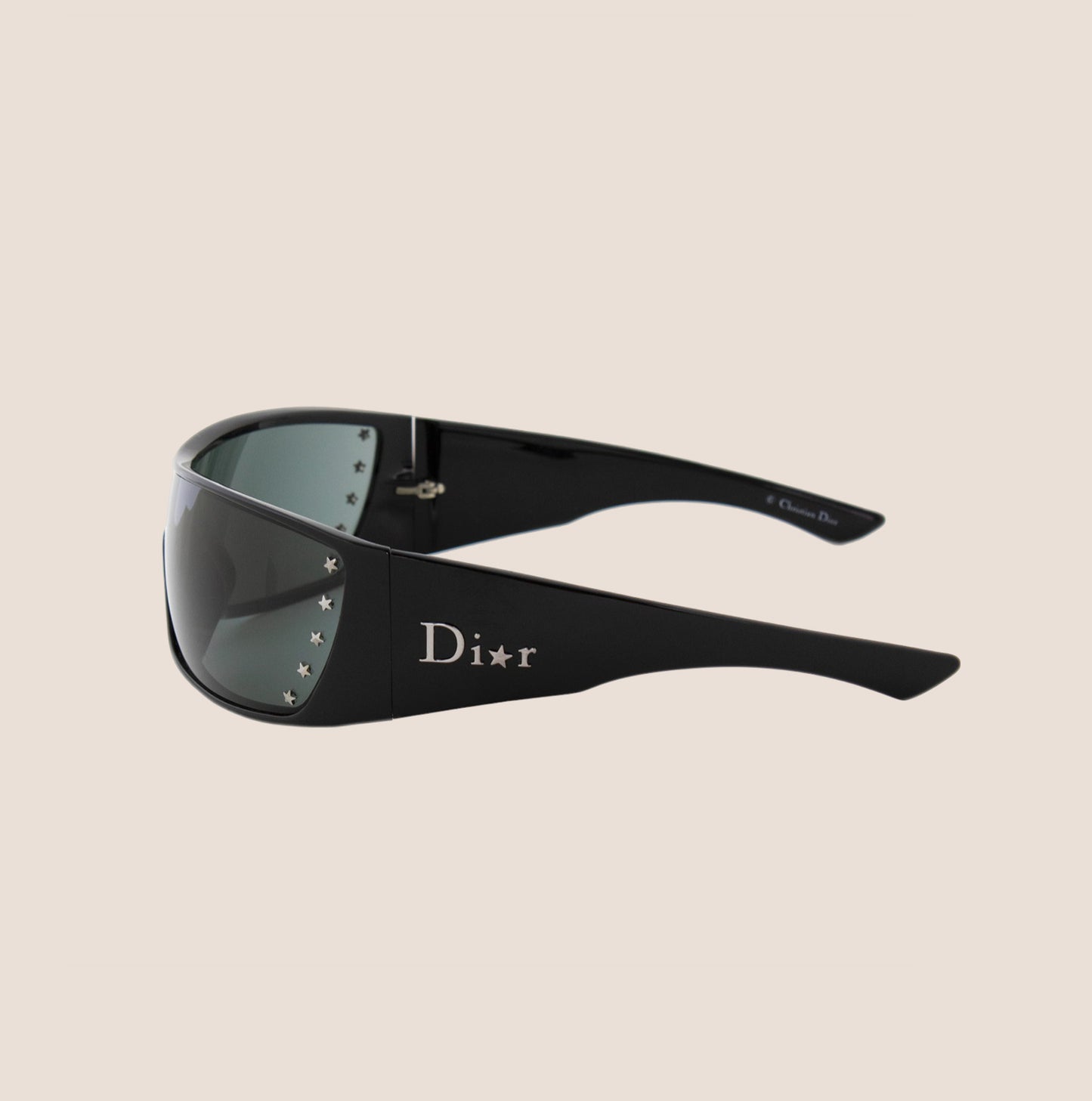 CHRISTIAN DIOR BLACK STELLE SHIELD SUNGLASSES