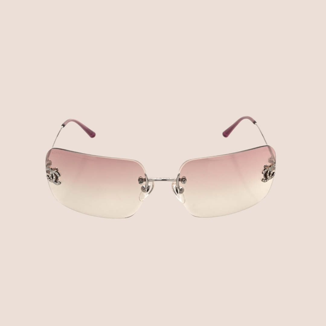 Chanel rimless sunglasses on sale