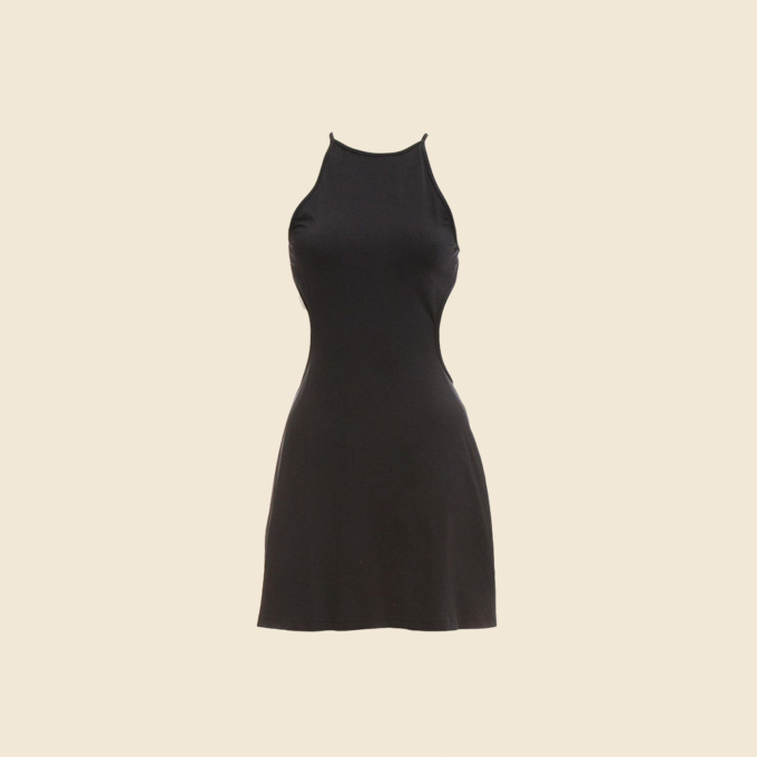 VERSACE 1990s INTENSIVE HALTER MINI DRESS