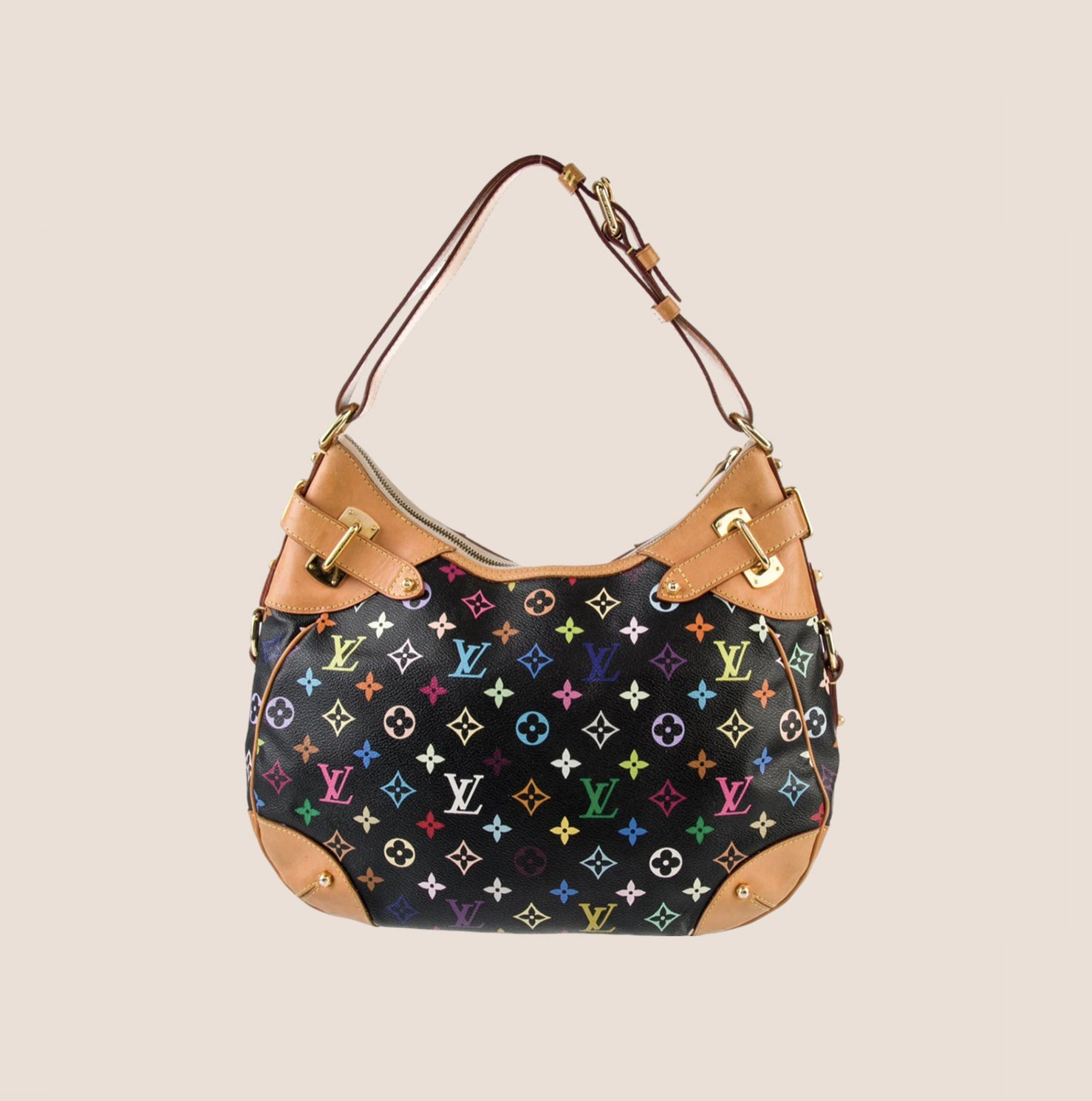 LOUIS VUITTON x MURAKAMI 2009 MULTICOLOR MONOGRAM GRETA HOBO BAG – RDB
