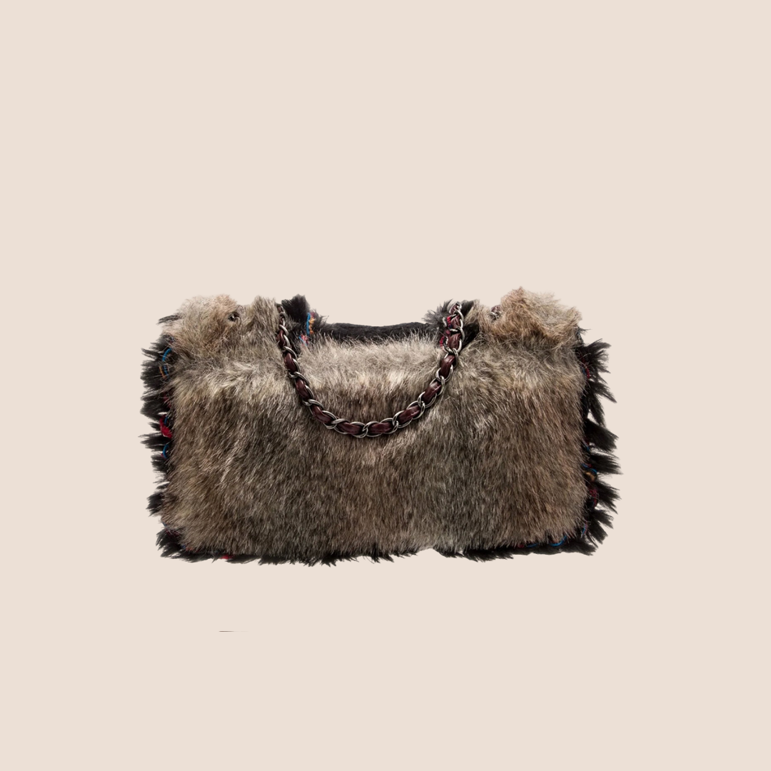 CHANEL 2010 FANTASY FUR TWEED FLAP BAG