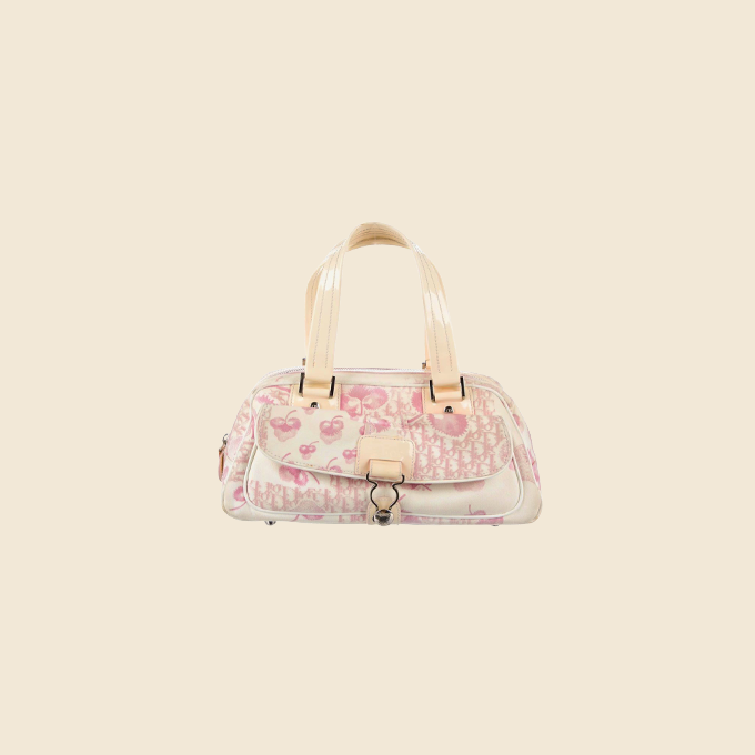 CHRISTIAN DIOR FLORAL GIRLY BOWLER BAG