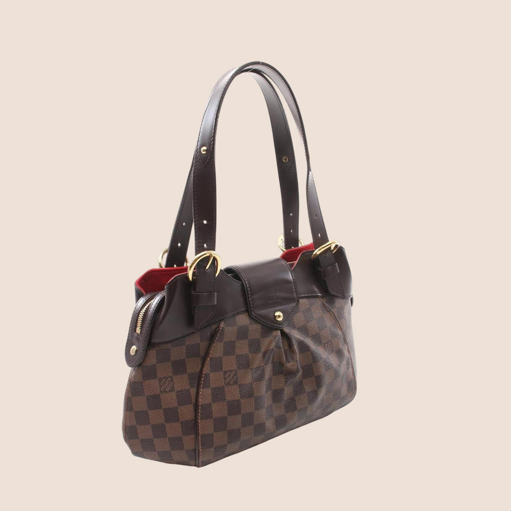 LOUIS VUITTON BROWN MONOGRAM DAMIER SISTINA PM BAG