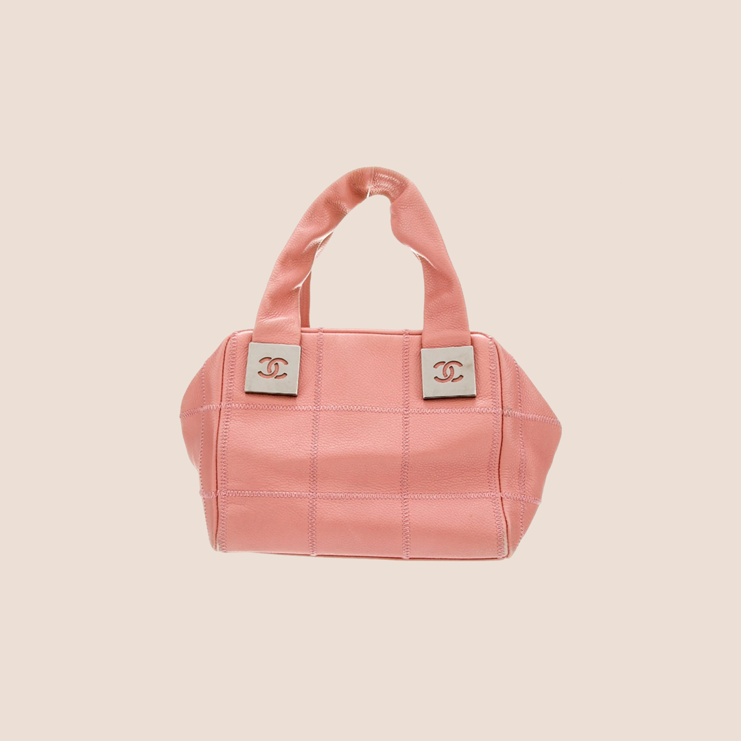 CHANEL PINK LAX SQUARE QUILT BOWLER BAG – RDB