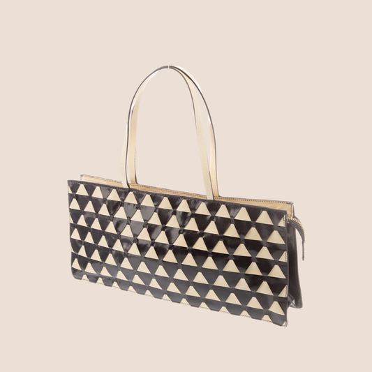 MIU MIU 2000 TRIANGLE GEOMETRIC TOP HANDLE BAG
