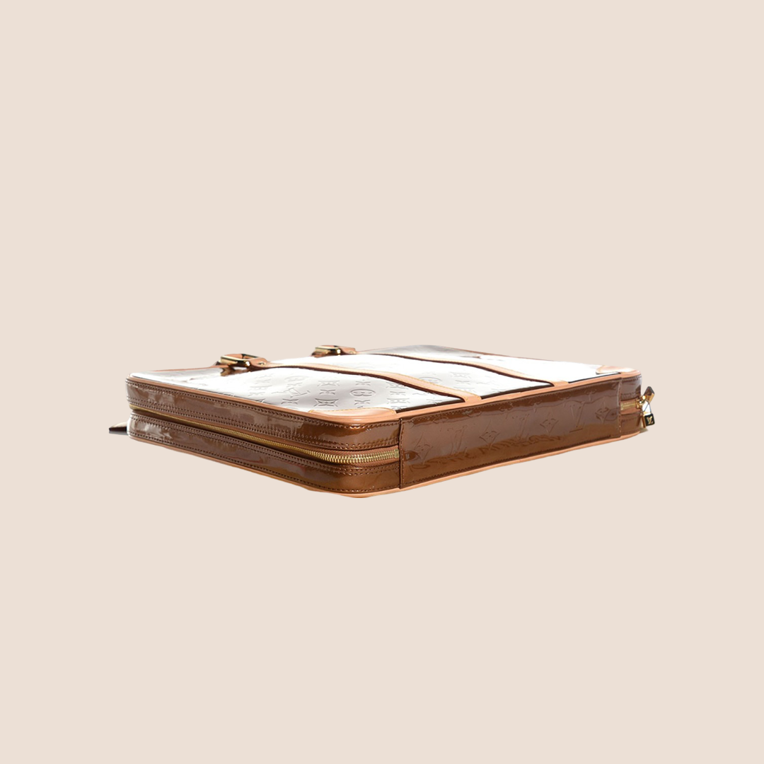 LOUIS VUITTON 2001 BRONZE MONOGRAM VERNIS VAN DAMME BRIEFCASE