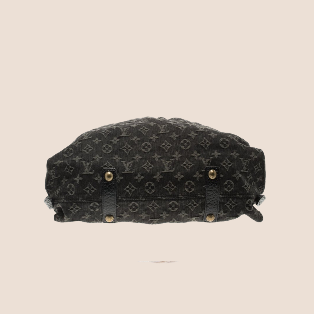 LOUIS VUITTON BLACK MONOGRAM DENIM NEO CABBY GM BAG