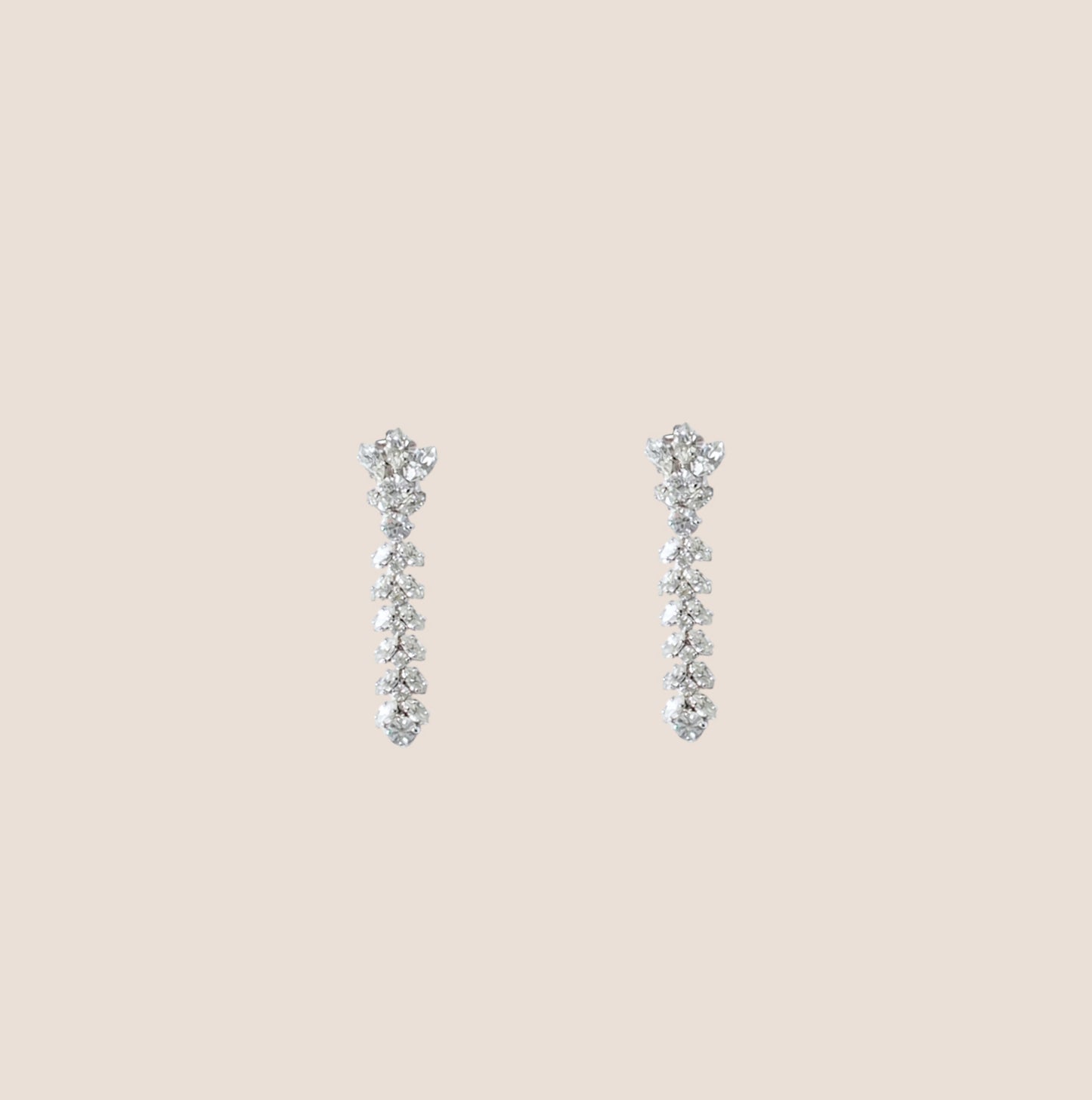 CHRISTIAN DIOR 1980s CRYSTAL DANGLING EARRINGS