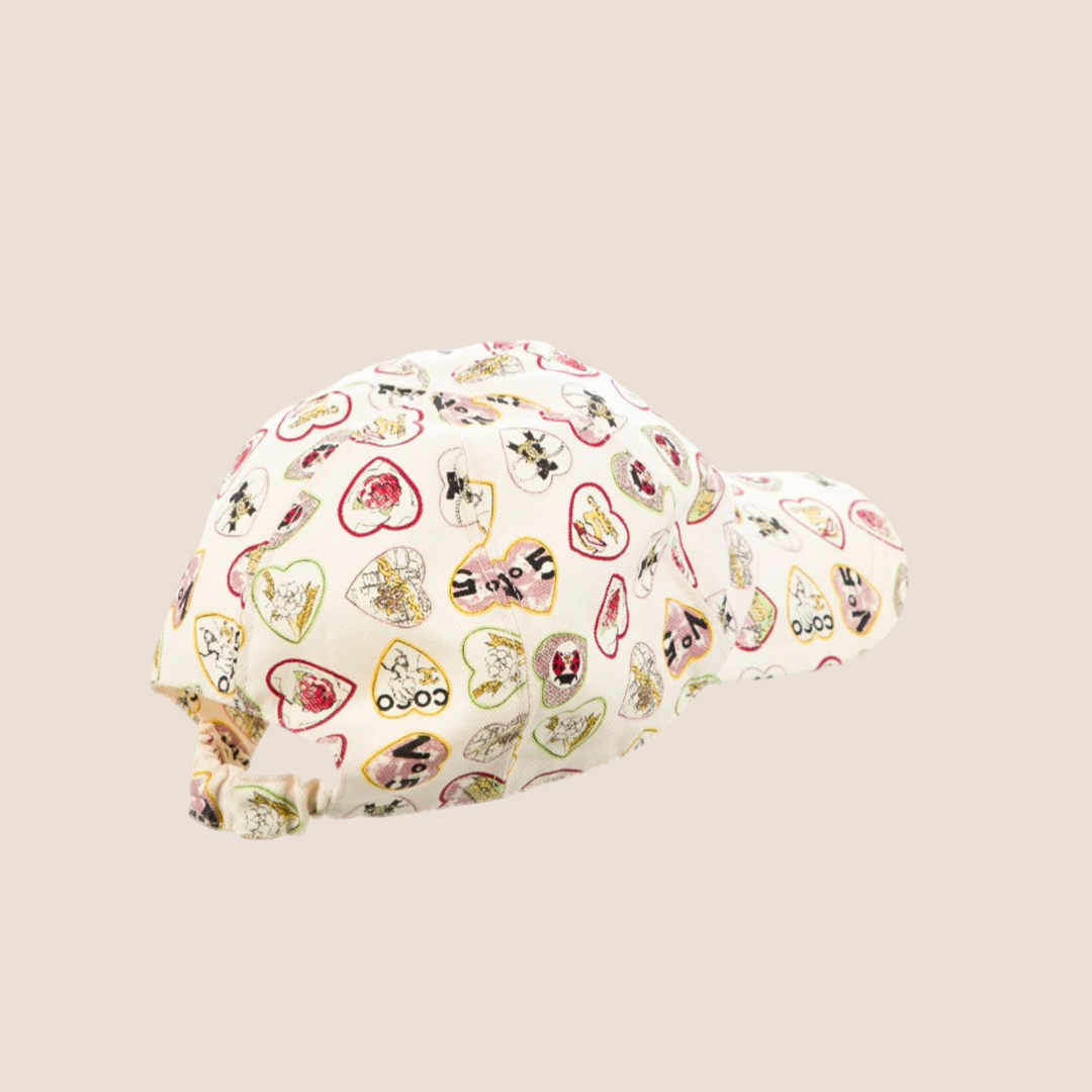 CHANEL 2006 VALENTINES HEARTS PRINT CAP
