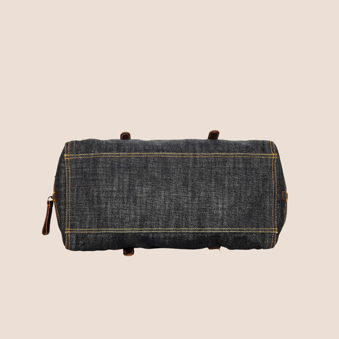 MIU MIU 2000 DENIM STUDDED HANDBAG