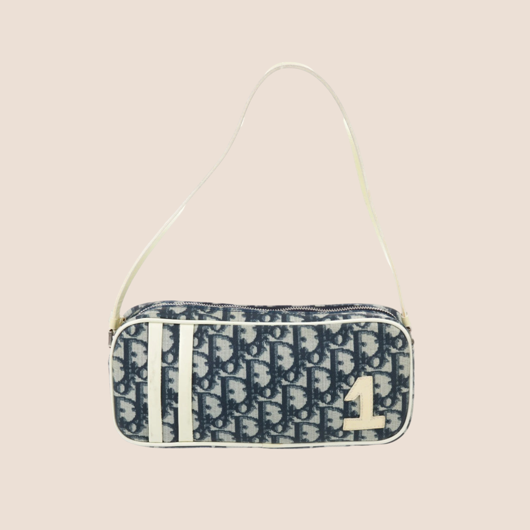 CHRISTIAN DIOR 2001 BLUE TROTTER MINI POCHETTE BAG – RDB CHRISTIAN DIOR 2001 BLUE TROTTER MINI POCHETTE BAG – RDB