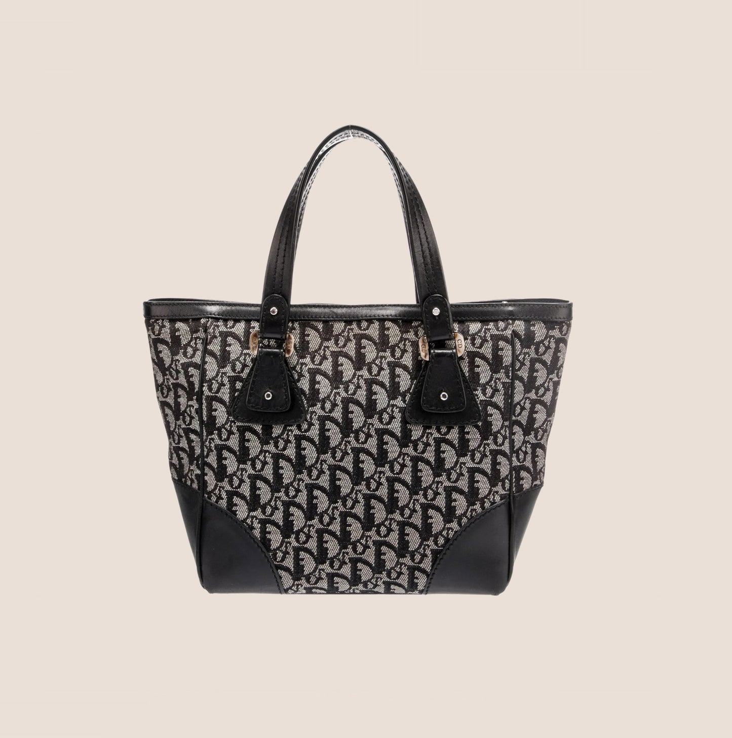 CHRISTIAN DIOR 2005 NAVY TROTTER TOTE BAG