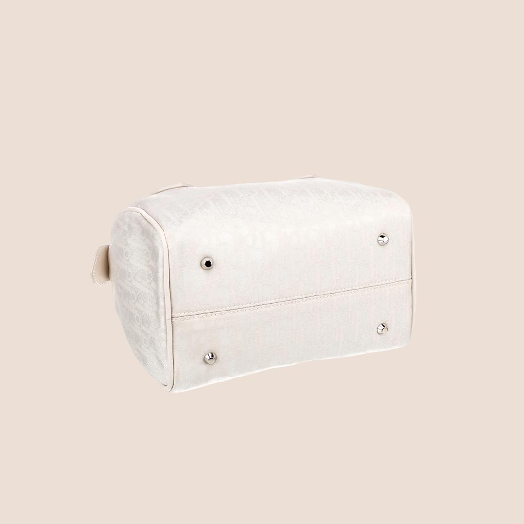 CHRISTIAN DIOR CREAM DIORISSIMO LOVELY CHARMS MINI BOSTON BAG