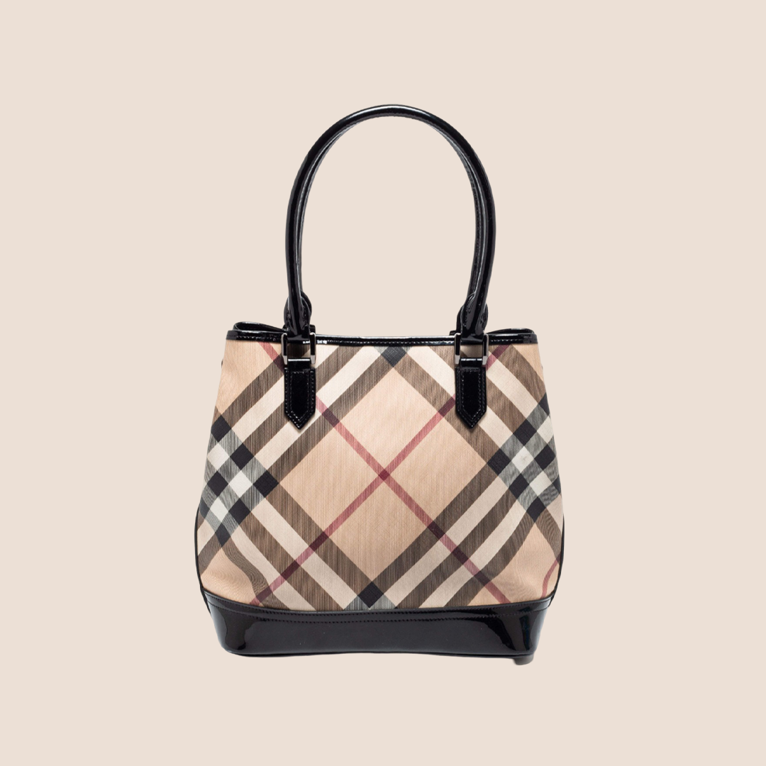 BURBERRY SUPERNOVA CHECK MEDIUM HOBO BAG