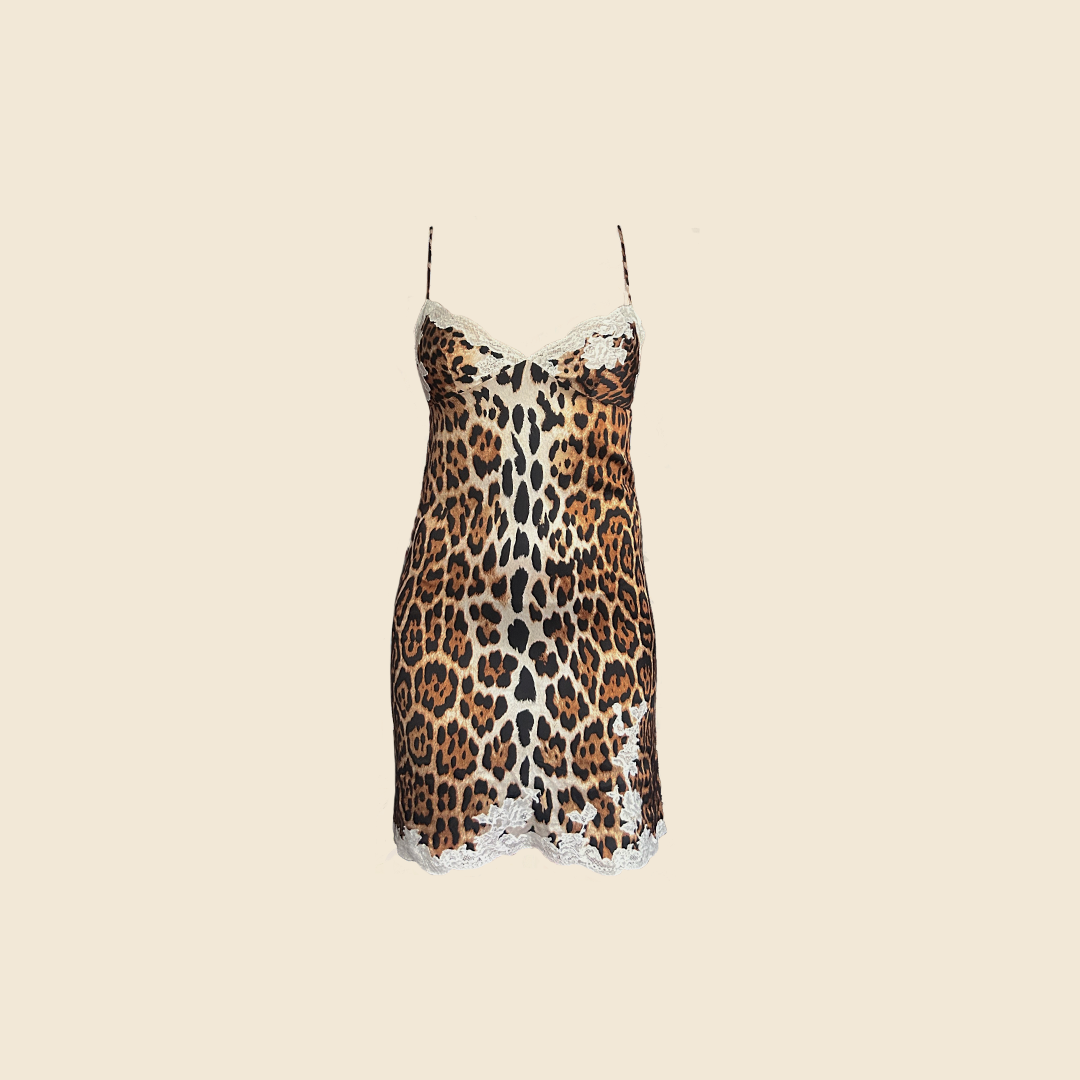 CHRISTIAN DIOR SPRING 2008 SILK LEOPARD PRINT MINI DRESS – RDB