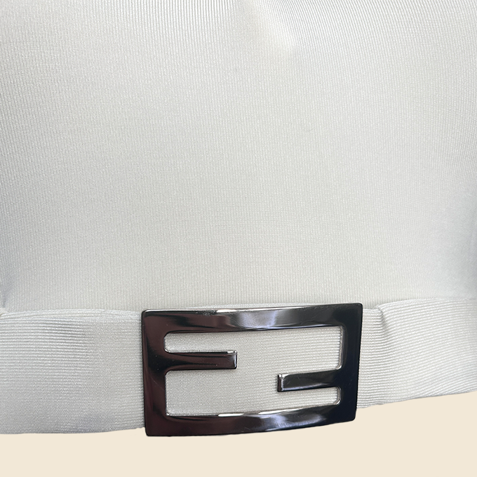 FENDI 1990s FF LOGO CROP TOP
