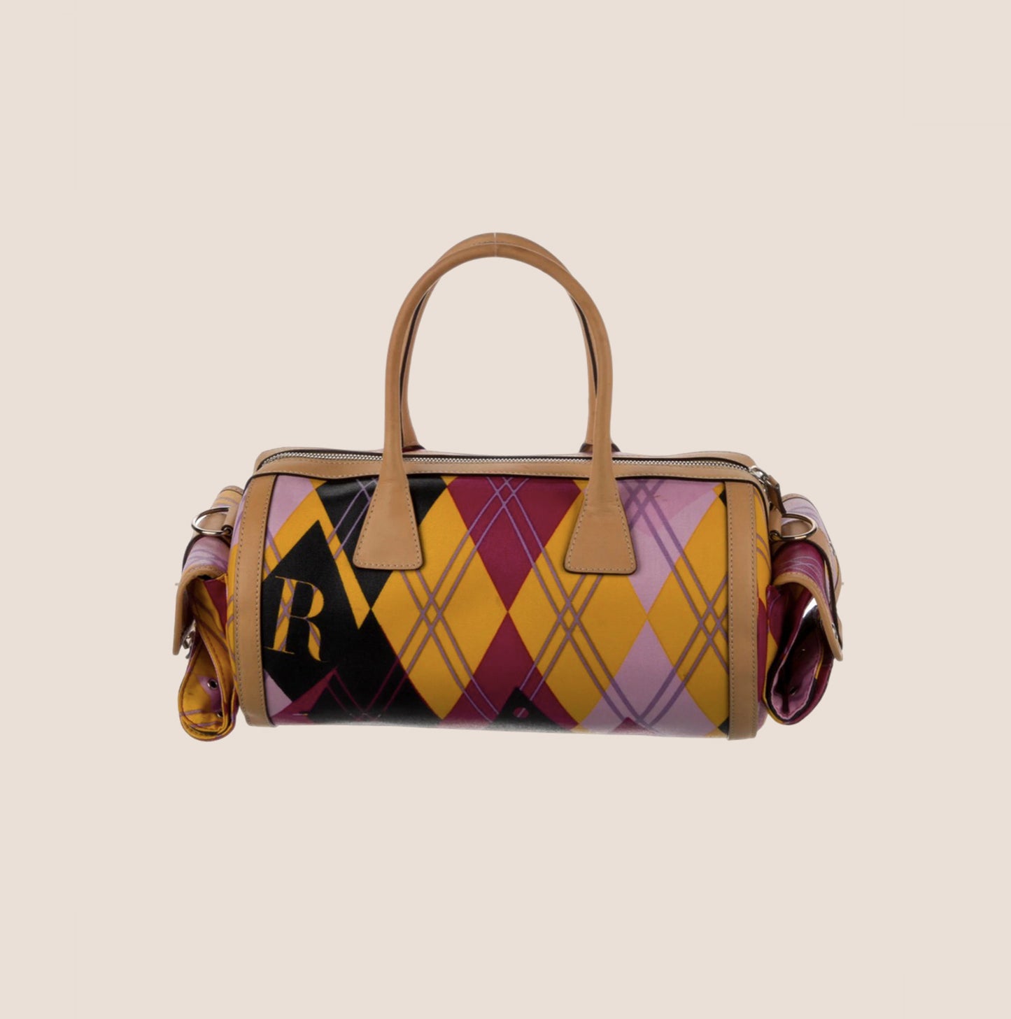 CHRISTIAN DIOR MULTICOLOR ARGYLE BAG