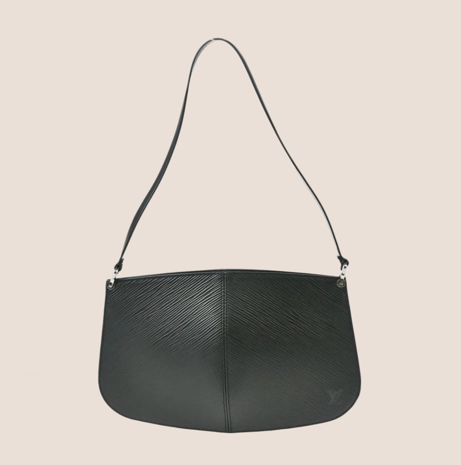 Louis Vuitton ダミエ ブラックレザー バッグ LOUIS VUITTON 2002 BLACK EPI DEMI LUNE BAG – RDB