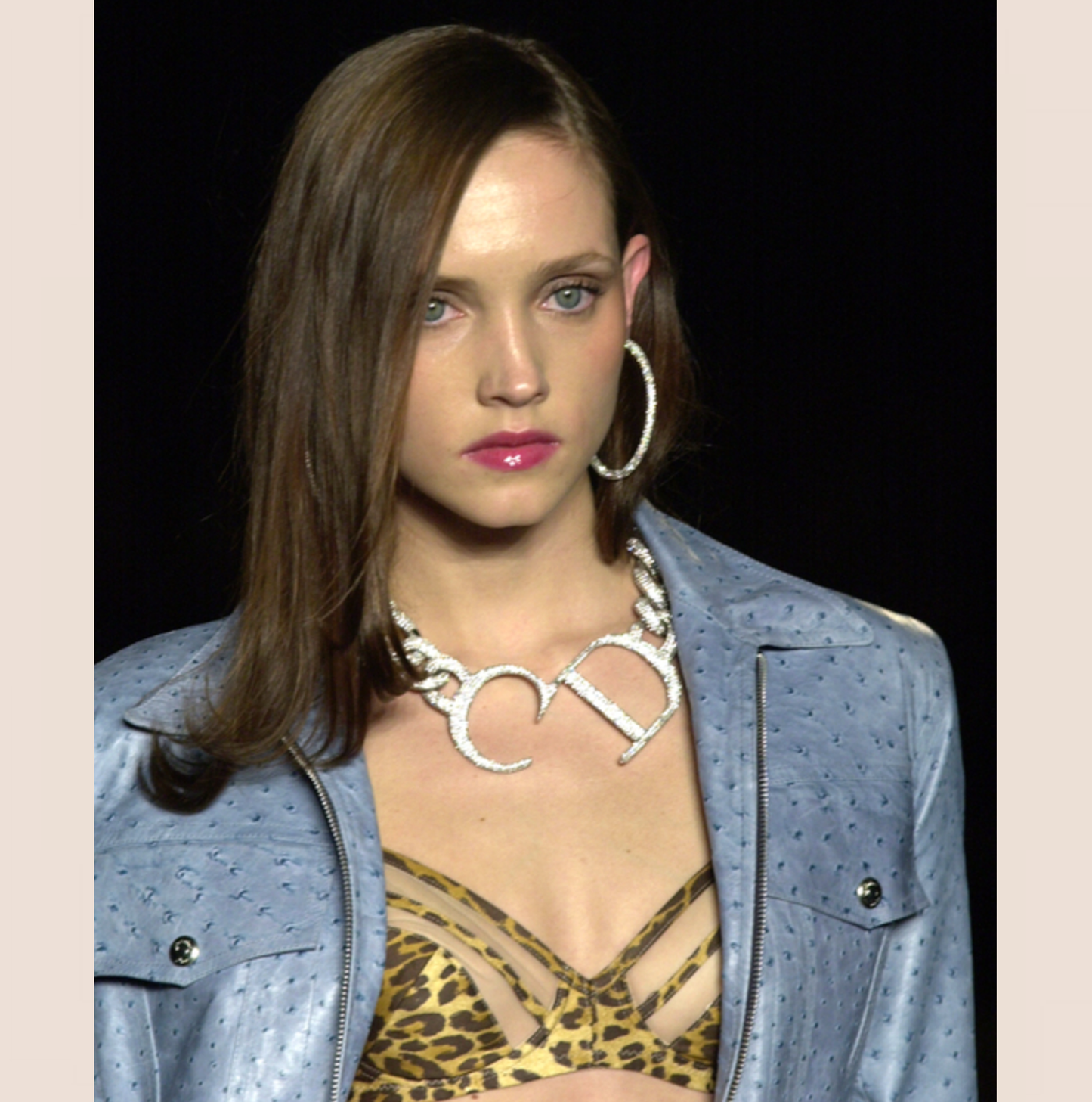 CHRISTIAN DIOR FALL 2000 RUNWAY LEOPARD PRINT BRA