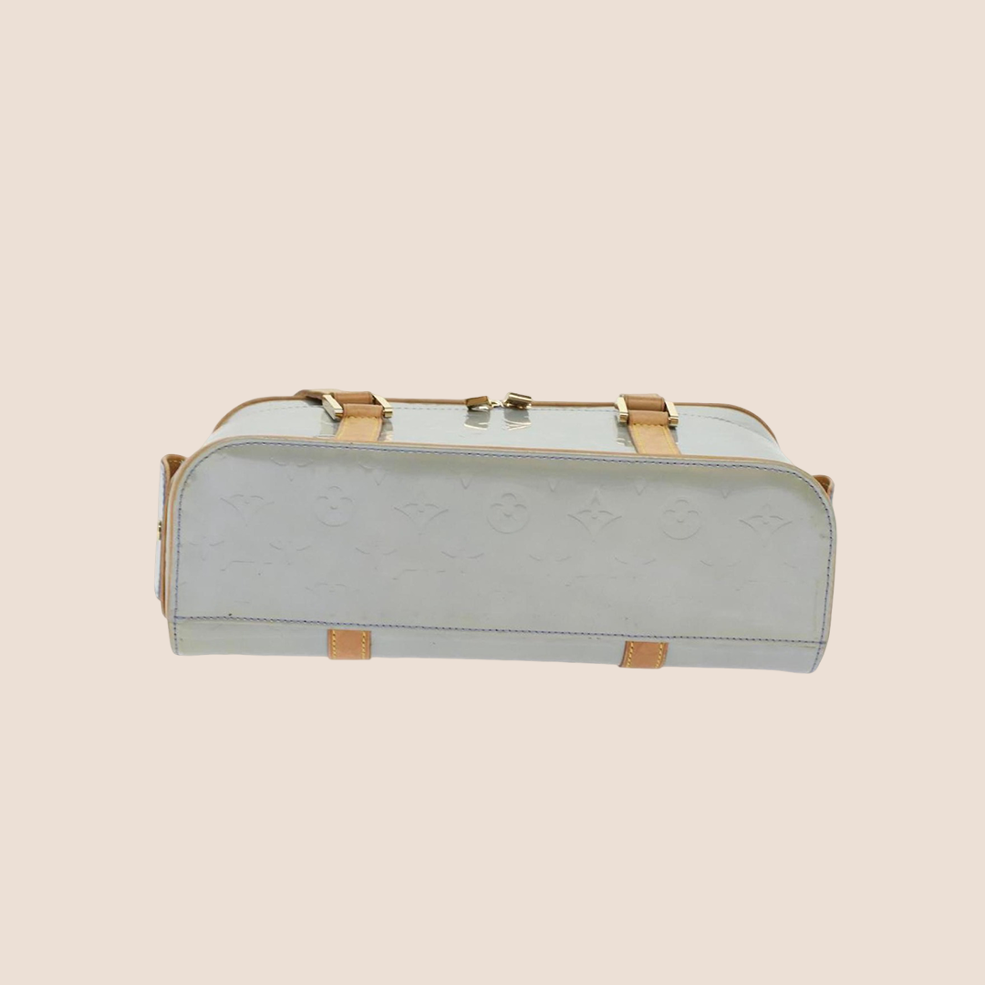 LOUIS VUITTON 2003 BLUE MONOGRAM VERNIS HORIZONTAL SULLIVAN BAG