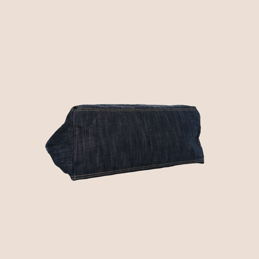 CHANEL BLUE DENIM XL COCO CABAS TOTE BAG