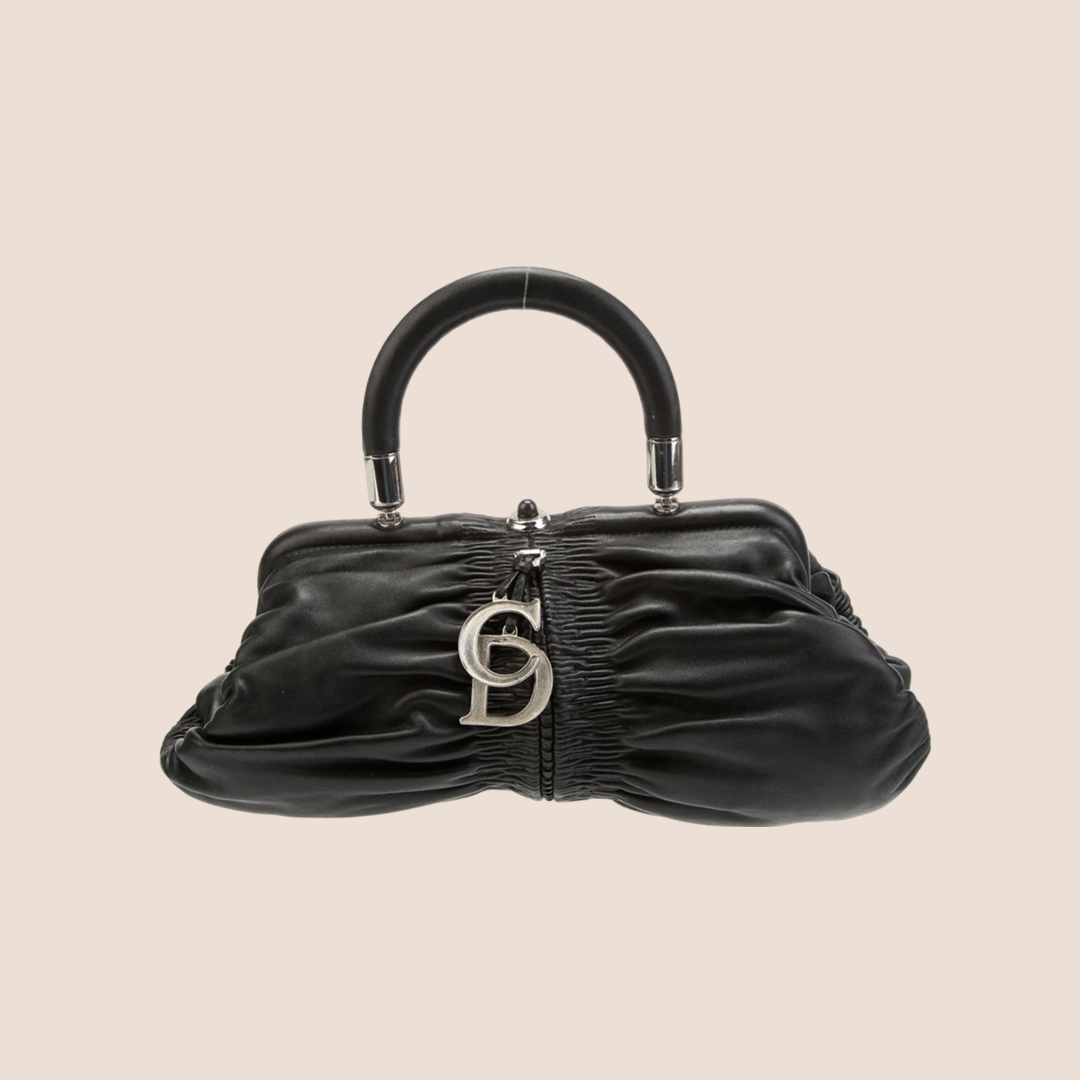 CHRISTIAN DIOR 2008 BLACK LEATHER KARENINA BAG – RDB