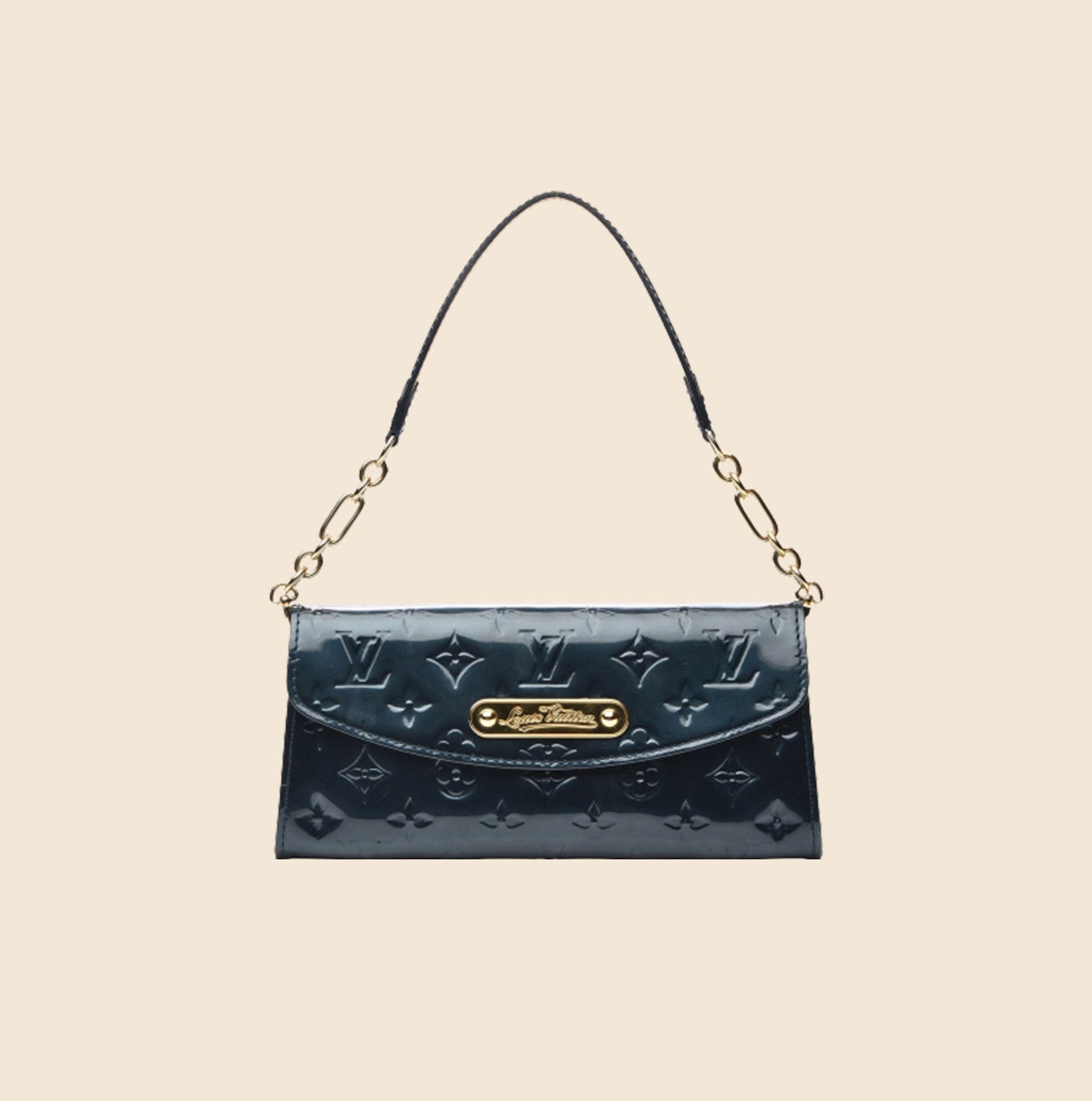 LOUIS VUITTON BLUE NUIT SUNSET BOULEVARD CLUTCH