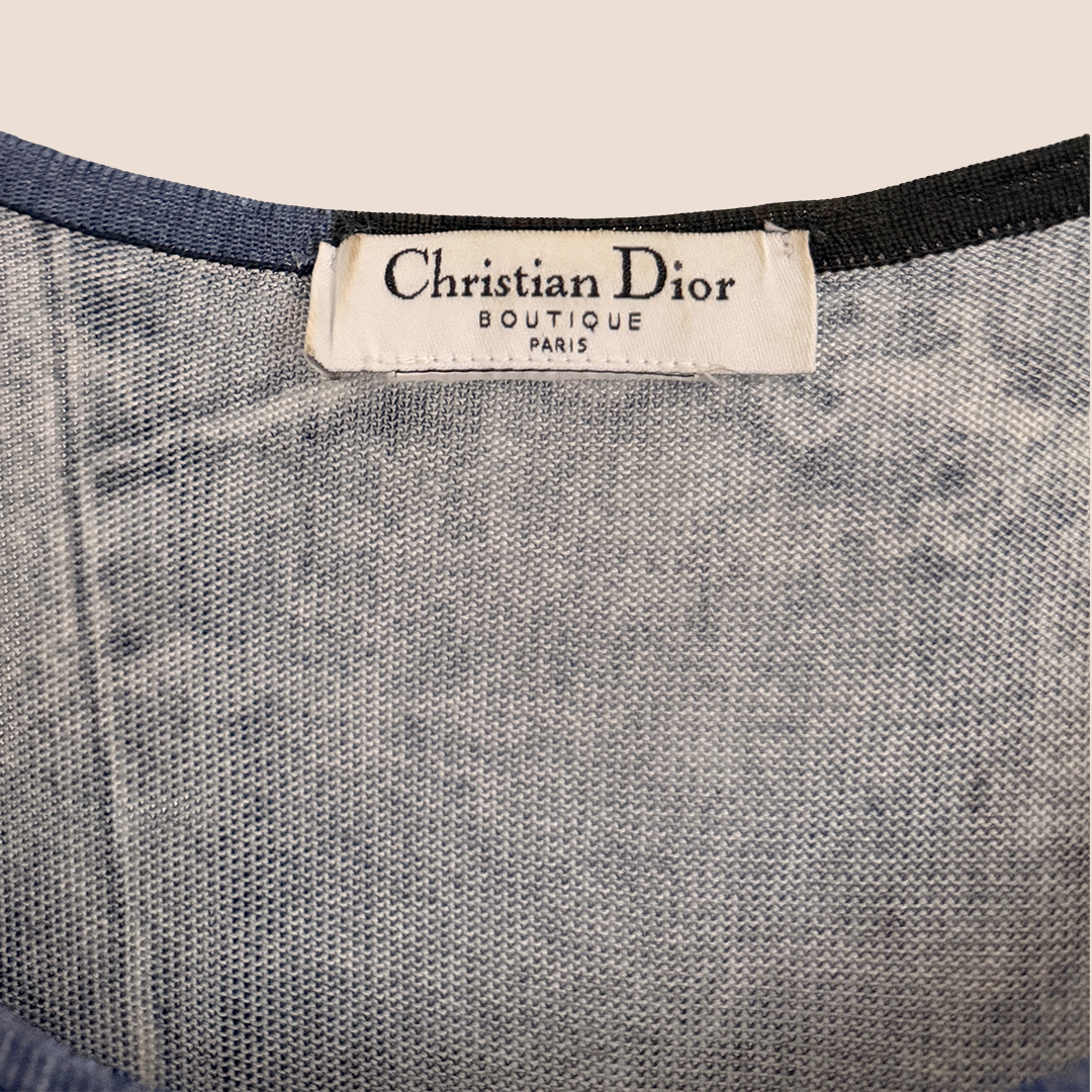 CHRISTIAN DIOR 'MISS DIORELLA' DENIM PRINT TOP