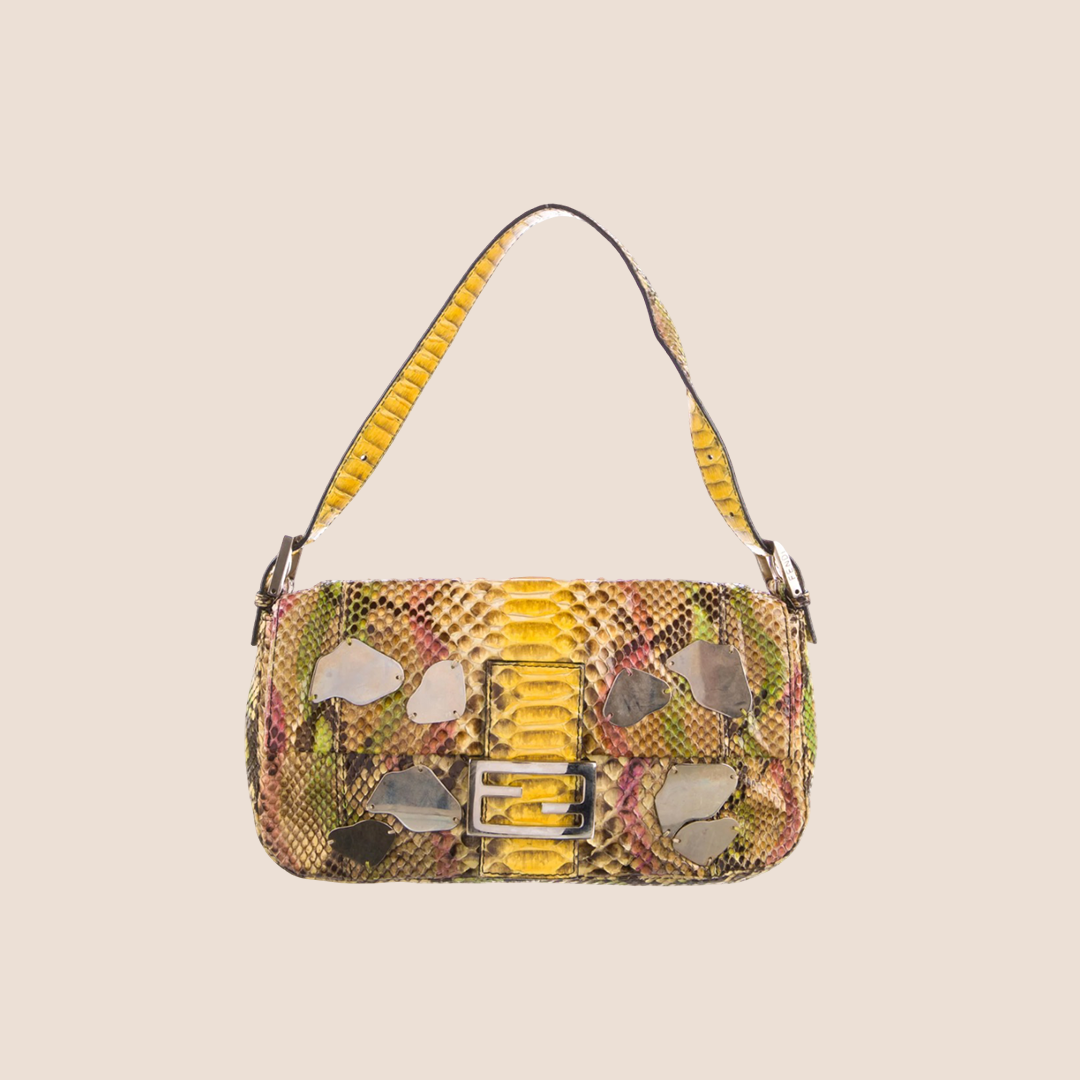FENDI 2000 PYTHON MIRROR BAGUETTE BAG – RDB
