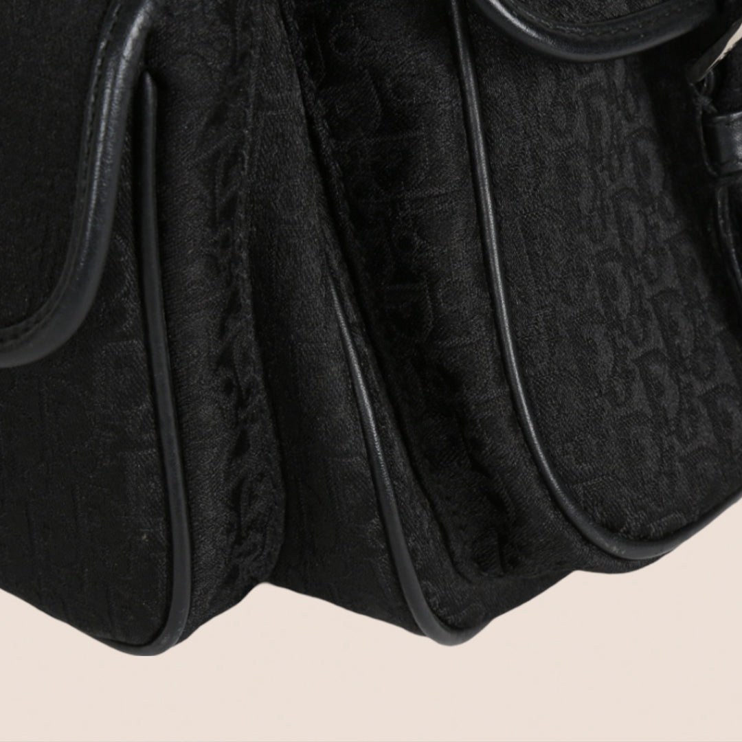 CHRISTIAN DIOR BLACK CANVAS STREET CHIC MULTIPOCKET BAG