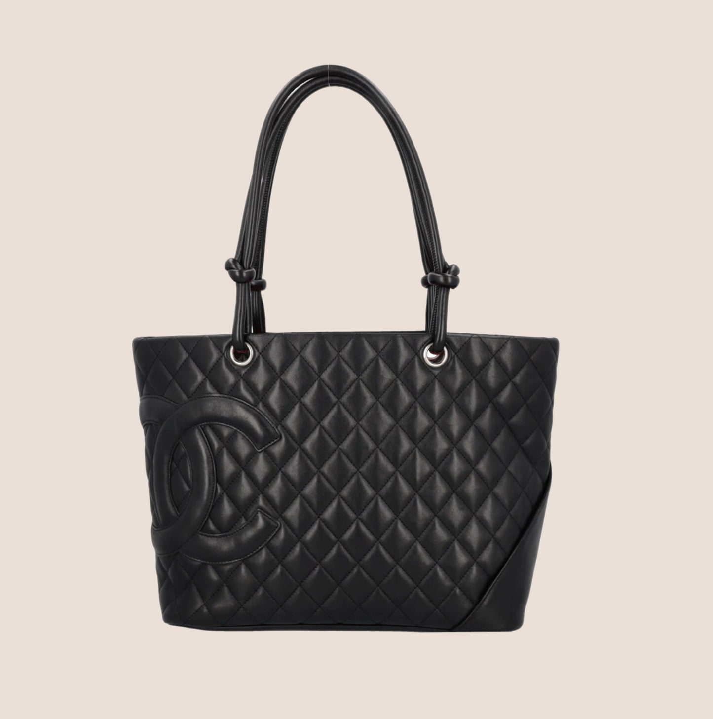 CHANEL 2005 CAMBON BLACK TOTE BAG