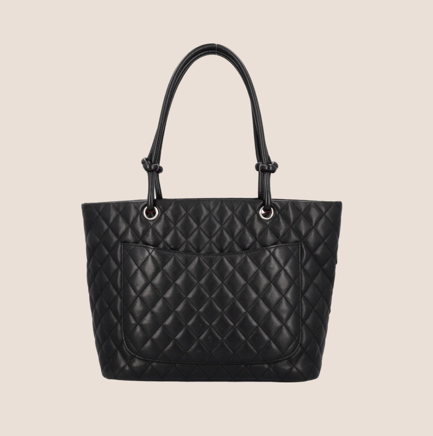 CHANEL 2005 CAMBON BLACK TOTE BAG