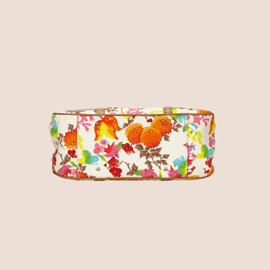 CHRISTIAN DIOR MULTICOLOR FLORAL FRAME DETECTIVE BAG